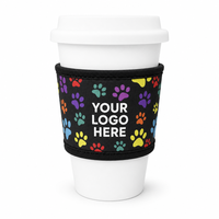 Manchon isotherme portable en néoprène imperméable pour tasse à café, réutilisable, pour boissons glacées estivales