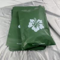 Enveloppes d'expédition en polyéthylène vert foncé avec logo imprimé personnalisé, emballage pour vêtements, sacs de livraison par courrier en plastique