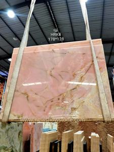 豪華な天然オニキススラブピンク翡翠床/壁用様々なオニキスカラー天然石製品 - Product Image 4