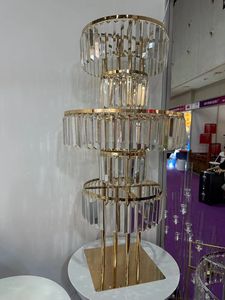婚礼花架豪华婚礼道具插花水晶吊坠花跑道路领头舞台中心 - Product Image 5