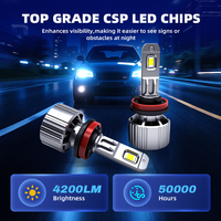 Accesorios para Automóviles, Bombilla LED H11 12V 50W 8000LM de Alta Potencia, Súper Brillante, Blanco Frío 6500K, Universal