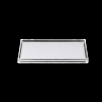 Boîte à lingots en or 1 Oz Porte-barre en argent 500G Conteneur de stockage en argent fin Acrylique transparent Rectangulaire Capslue