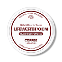 Complément Herbal Nootropique Énergisant Lifeworth Memory Focus pour Adultes – Poudre de Caféine et Extrait de Champignons – Sans Nicotine – Cérébral et Immunitaire