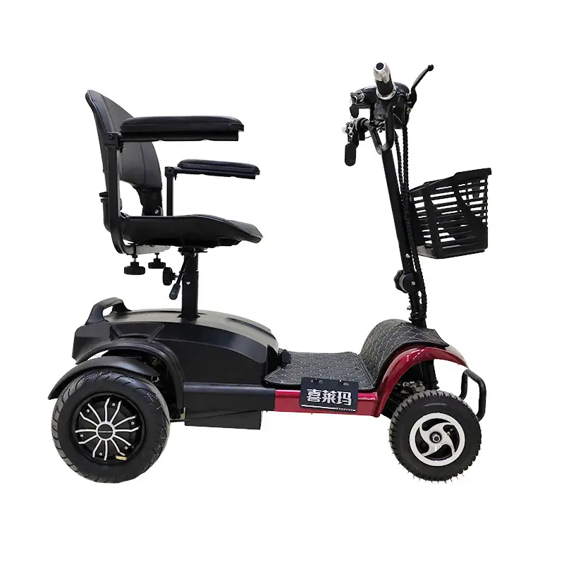 Petite trottinette électrique à quatre roues pour personnes âgées/handicapées Scooter électrique rapidement détachable sans outil