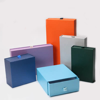 Boîte cadeau en papier personnalisée avec logo, type tiroir, pour écharpes, ceintures et épingles en émail – Vente en gros