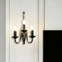 Applique Murale LED Rétro Européenne à 3 Lumières en Fer Bronze Antique pour Hôtel, Chevet, Couloir, Décoration Commerciale, Éclairage Mural