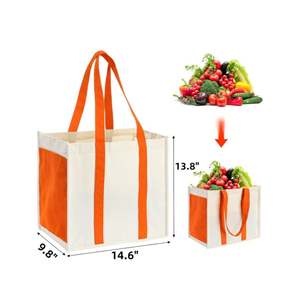 Bolsa de Mano de Lona de Algodón con Logotipo Personalizado MULUN, Bolsa de Viaje Ecológica y Sostenible con Cierre de Cremallera, Asa Doble, Linda Bolsa de Compras - Product Image 2