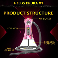 Vente en gros narguilé lounge verre fantaisie narguilé shesha shisha en acier inoxydable hokah shisha narguilé égyptien