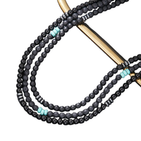 Nouveau design Collier turquoise pour homme, style surf bohème, perles uniques européennes et américaines