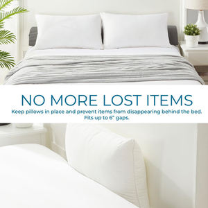 Coussin de lit triangulaire en mousse à mémoire de forme en fibre de bambou avec poches latérales, taille <span class=keywords><strong>Cal</strong></span> King (72x10 po), pour combler l'espace entre les matelas et le cadre, idéal pour dormir - Product Image 4