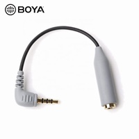 BOYA PAR Clip 3.5mm TRS (Femelle) Microphone Câble Adaptateur PRISE TRRS (Mâle) pour iPhone et Android