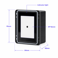 Lecteur de codes QR FC7420, lecteur NFC RFID 13,56 MHz, installation encastrée, montage encastré sur tourniquet, grande taille