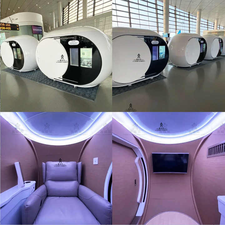 Customizable Mobile Office Sleeping Pod Capsule in Various Settings for ...