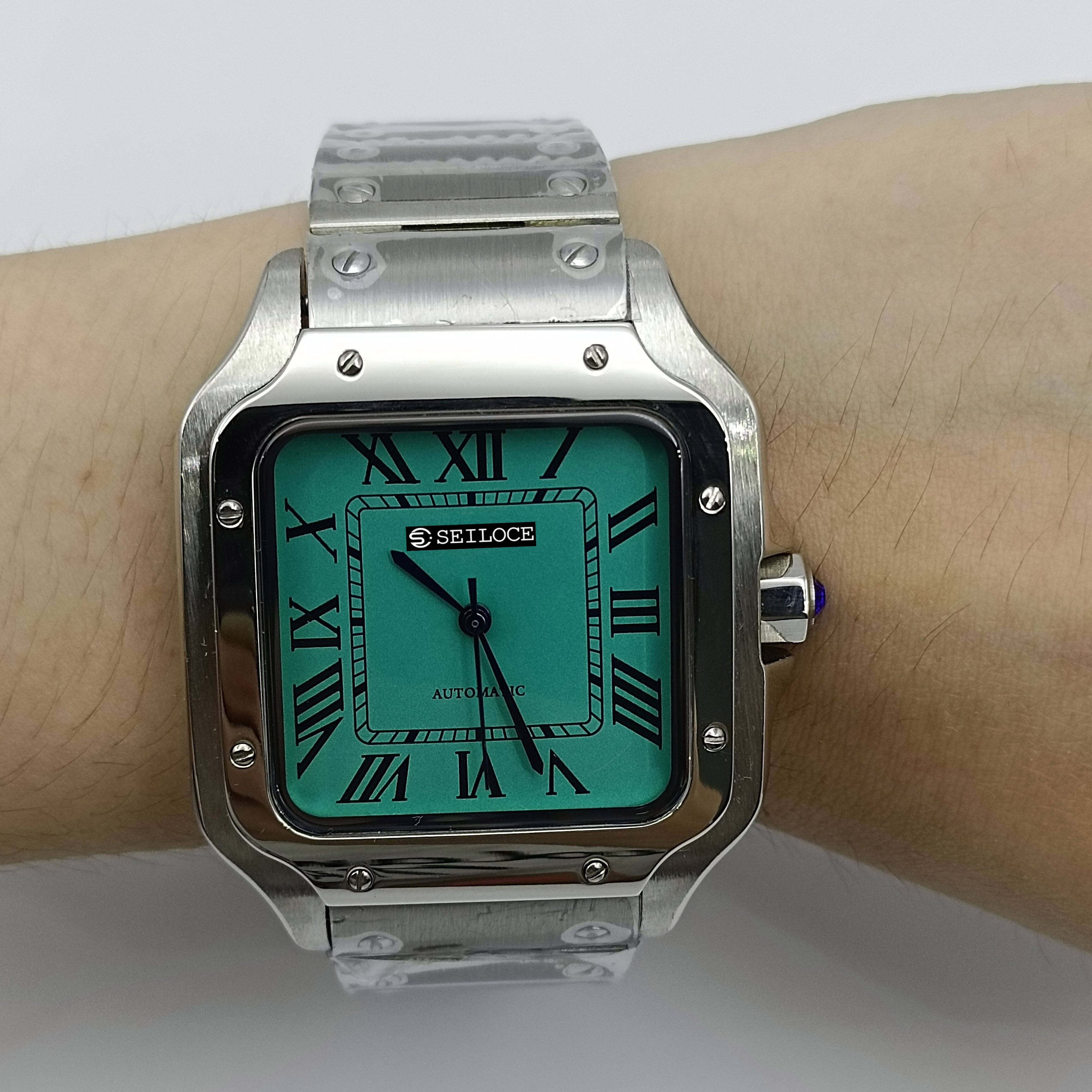 Silver Case+Blue Dial