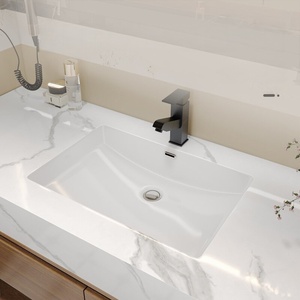 Mid ancient style rock slab ceramic seamless basin intelligent lighting mirror <b>wall</b> <b>mounted</b> bathroom <b>cabinet</b> - Product Image 6