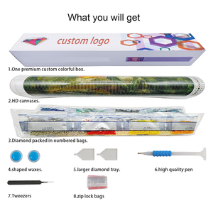 Kit Fai-da-Te per Pittura Diamante su Tela con Resina Yin Yang e Strass, Arte e Artigianato per Adulti, Decorazione Casa - Product Image 2