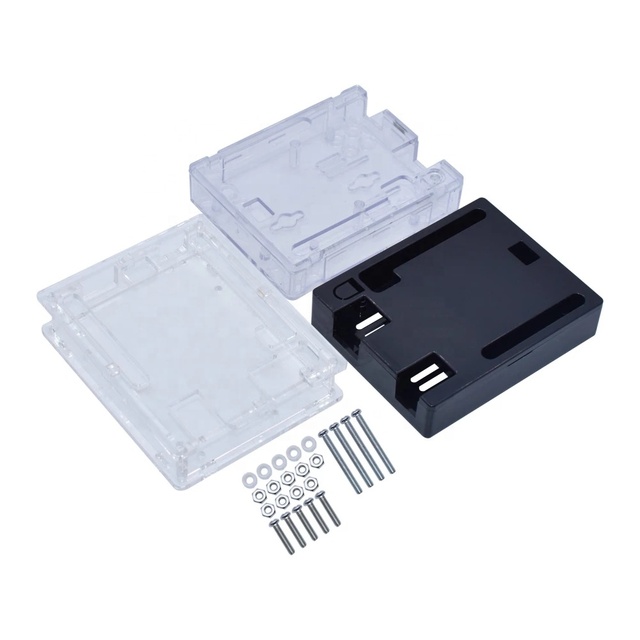 Acrylic Black ABS Plastic Case Shell Transparent Box for ch340 atmega328p r3 development board cheap price