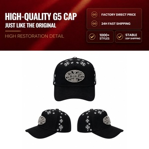 Cappelli da baseball personalizzati all'ingrosso Gorra Rico a 5 pannelli con fodera in raso neri, cappelli La Chrome Rose Gold Barbas - Product Image 1
