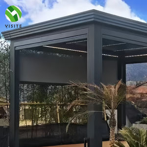 Pergola <span class=keywords><strong>de</strong></span> jardin avec <span class=keywords><strong>toit</strong></span> à lames orientables, ouverture électrique, rideau motorisé, <span class=keywords><strong>store</strong></span> enrouleur - Product Image 2