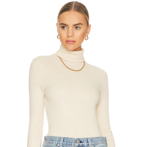 Customizable Elegant <strong>Turtle</strong> <strong>Neck</strong> <strong>Jumper</strong> for Women Solid High Collar Knit Top Casual Fitted Turtleneck Sweater for Autumn - Product Image 1