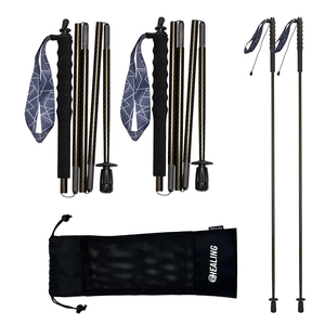 <span class=keywords><strong>Bastones</strong></span> de Senderismo Plegables Modernos OKHEALING Ultraligeros 100% Fibra de <span class=keywords><strong>Carbono</strong></span> EVA para Exteriores, Bastón de Caminata Plegable Unisex - Product Image 1