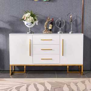 Barato lujo sala de estar blanco madera tablero lateral gabinete almacenamiento hogar muebles comedor madera Mdf moderno aparador - Product Image 3