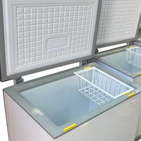 Petit Congélateur Horizontal Commercial à Congélation Rapide de 100 Litres, Congélateur Coffre Mini Réfrigérateur Domestique
