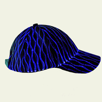 Gran oferta de alta calidad, tela de fibra óptica LED, intermitente, Luminoso, que cambia de color, rendimiento, fiesta, Festival, uso, gorras de luz LED, sombreros