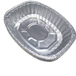Nhiệm Vụ Nặng Nề 18 Inch Hình thuôn Dài 17lb Nhôm Bền Foil Rang Thổ Nhĩ Kỳ <span class=keywords><strong>Pan</strong></span> Với 458X355X83Mm Thân Thiện Với Môi Nhôm Container - Product Image 1