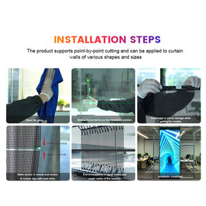 Wholesale Curved Flexible Soft Self-Adhesive P2.5 P3.91 P6.25 Transparent 3D <strong>LED</strong> Hologram Glass <strong>LED</strong> Advertising <strong>Screen</strong> Display - Product Image 6