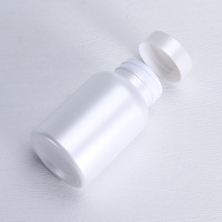 Bouteille en plastique PET vide de 80, 100, 120, 150 ml avec bouchon à vis, récipient de stockage de médicaments rond, capsule, pilule, vitamine, bouteille rechargeable