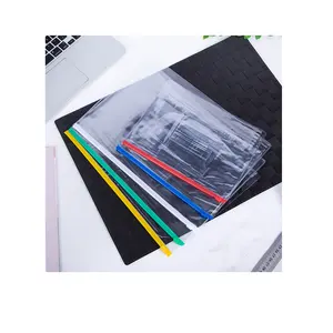 2021 Tùy Chỉnh Zip Khóa Tập Tin Túi A5 PVC Rõ Ràng Giữ Tập Tin - Product Image 1