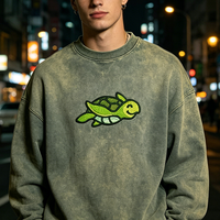 Parches Bordados Termoadhesivos de Tortuga Marina Verde con Diseño de Animal de Dibujos Animados, Ecológicos y Personalizados, para Ropa, Bolsos, Sombreros y Zapatos, Venta al Por Mayor
