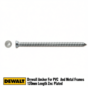 Anclaje para paneles de yeso Dewalt para marcos de PVC y metal, 120 mm de longitud, zincado - Product Image 2