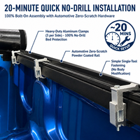 Bâche de benne souple enroulable résistante aux intempéries pour Chevrolet Silverado 1500 2017-2026 Ford F-350 Super Duty avec benne de 6,75 pieds – Pièces de camionnette