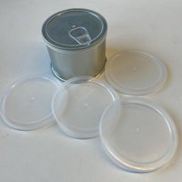 Capuchon en plastique PET transparent de 55 mm pour canettes de soda/boissons gazeuses de 100 ml, écologique, durable, anti-fuite, recyclable