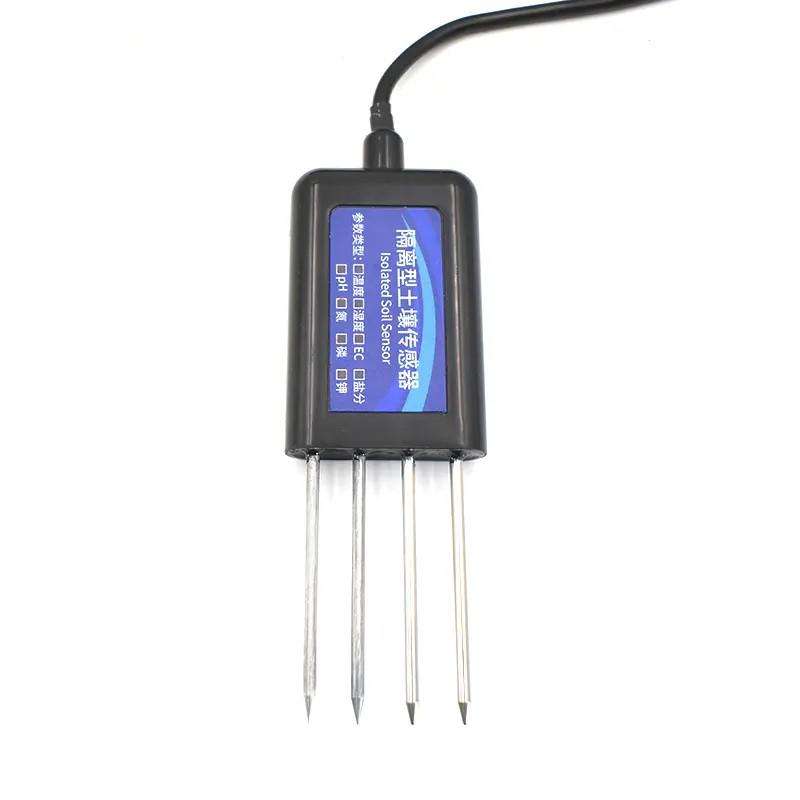 Agricultural Soil Sensor Analyzer Probe NPK RS485 Temperature EC ...