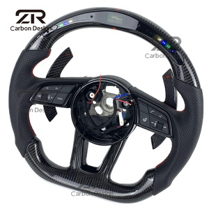 อุปกรณ์เสริมสำหรับรถยนต์พวงมาลัย LED RPM คาร์บอนไฟเบอร์สำหรับรถ <span class=keywords><strong>Audi</strong></span> A3 A4L A4 B9 A5 A6 RS4 RS5 RS6 RS7 2017 - <span class=keywords><strong>2023</strong></span> - Product Image 5