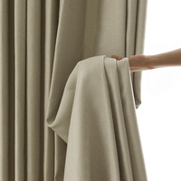 Rideaux Électriques Modernes en Tissu pour Ombrage Léger, Traitements de Fenêtre Personnalisés, Voilages en Coton Écologique Naturel Tissé