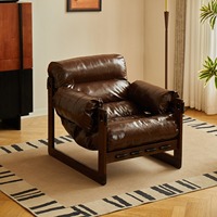 Sillón Individual de Madera Maciza de Estilo Nórdico |   Sillón Reclinable de Cuero de Diseño |   Sillón Reclinable de Lujo para Sala de Estar y Dormitorio