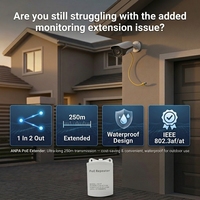 Extender POE Outdoor 10/100/1000Mbs 5 Port Gigabit Network POE Extender 30W dengan VLAN untuk Switch Ethernet/Kamera IP
