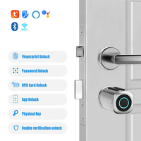 Serrure de porte intelligente HUNE à cylindre électronique, installation facile, empreinte digitale, mot de passe, application Alexa, longueur réglable, pour maison et bureau
