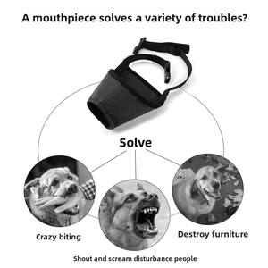 समायोज्य वाटरप्रूफ पॉलिएस्टर पिल्ला पिल्ला और कुत्ते के मुंह को कवर करते हैं विरोधी ब्रेक और विरोधी इंजेक्शन छाल नियंत्रण पालतू स्टॉप डिवाइस - Product Image 4