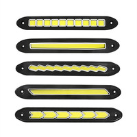 Luz LED DRL COB para Auto, Luz Diurna Blanca, Impermeable, Flexible, de Silicona, Lámpara COB para Auto, Accesorios Exteriores