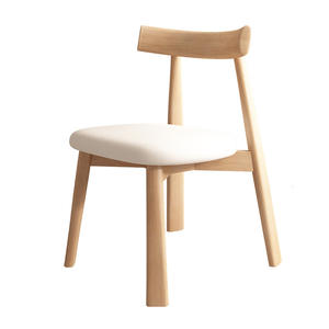 Silla de Comedor Moderna de Madera Estilo Escandinavo con Asiento Tapizado, Muebles para el Hogar, Uso en Restaurantes - Product Image 1