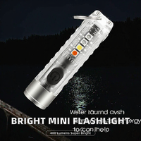 Senter USB Mini AA Isi Ulang Tahan Air IP66 400 Lumens LED Darurat untuk Berkemah & Memancing Senter Daya Tinggi