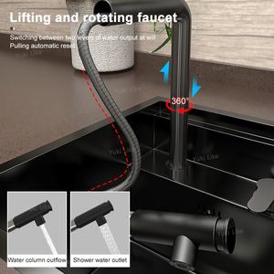Évier de cuisine en acier inoxydable multifonctionnel caché <span class=keywords><strong>Mini</strong></span> fente eau chaude et froide réglable barre appartement lavabo à <span class=keywords><strong>main</strong></span> - Product Image 2