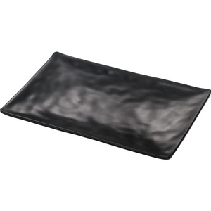 Japanese Style Black Melamine Rectangle Dinner <strong>Plate</strong> Sushi <strong>Serving</strong> Dish for Restaurant Hotel Catering Use - Product Image 2