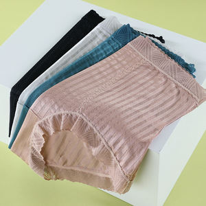 Горячая распродажа: Легкие женские трусы из ледяного шелка, прозрачные, с контролем живота, корректирующие, сексуальные, больших размеров, однотонные. - Product Image 5