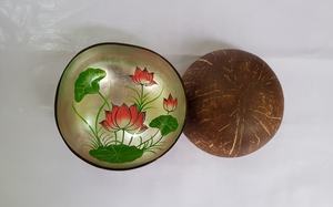 Bols en noix de coco polis multicolores écologiques et minimalistes, design nouveau et abordable pour la vaisselle de cuisine à domicile, Vietnam - Product Image 4